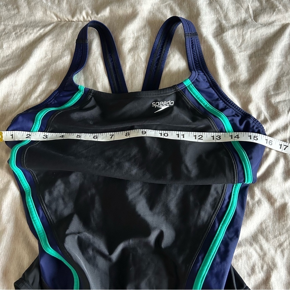 Speedo Swim One-Piece Swimsuit - Black and Green - Picture 8 of 11